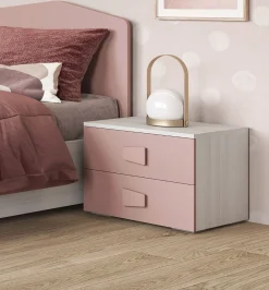 COMODINO TIP ROSA E ROVERE NORDICO