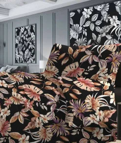 COMPLETO LETTO MATRIMONIALE IN COTONE EVANDER NERO : vendita online COMPLETO LETTO MATRIMONIALE IN COTONE EVANDER NERO in offerta