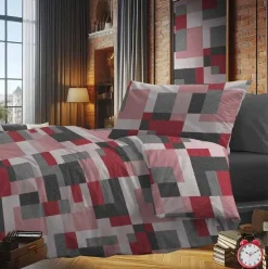 COMPLETO LETTO MATRIMONIALE IN COTONE CRASH ROSA : vendita online COMPLETO LETTO MATRIMONIALE IN COTONE CRASH ROSA in offerta