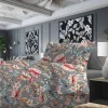 COMPLETO LETTO MATRIMONIALE IN COTONE EVANDER GRIGIO: vendita online COMPLETO LETTO MATRIMONIALE IN COTONE EVANDER GRIGIO in offerta