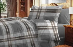 COMPLETO LETTO MATRIMONIALE IN COTONE ABE GRIGIO: vendita online COMPLETO LETTO MATRIMONIALE IN COTONE ABE GRIGIO in offerta