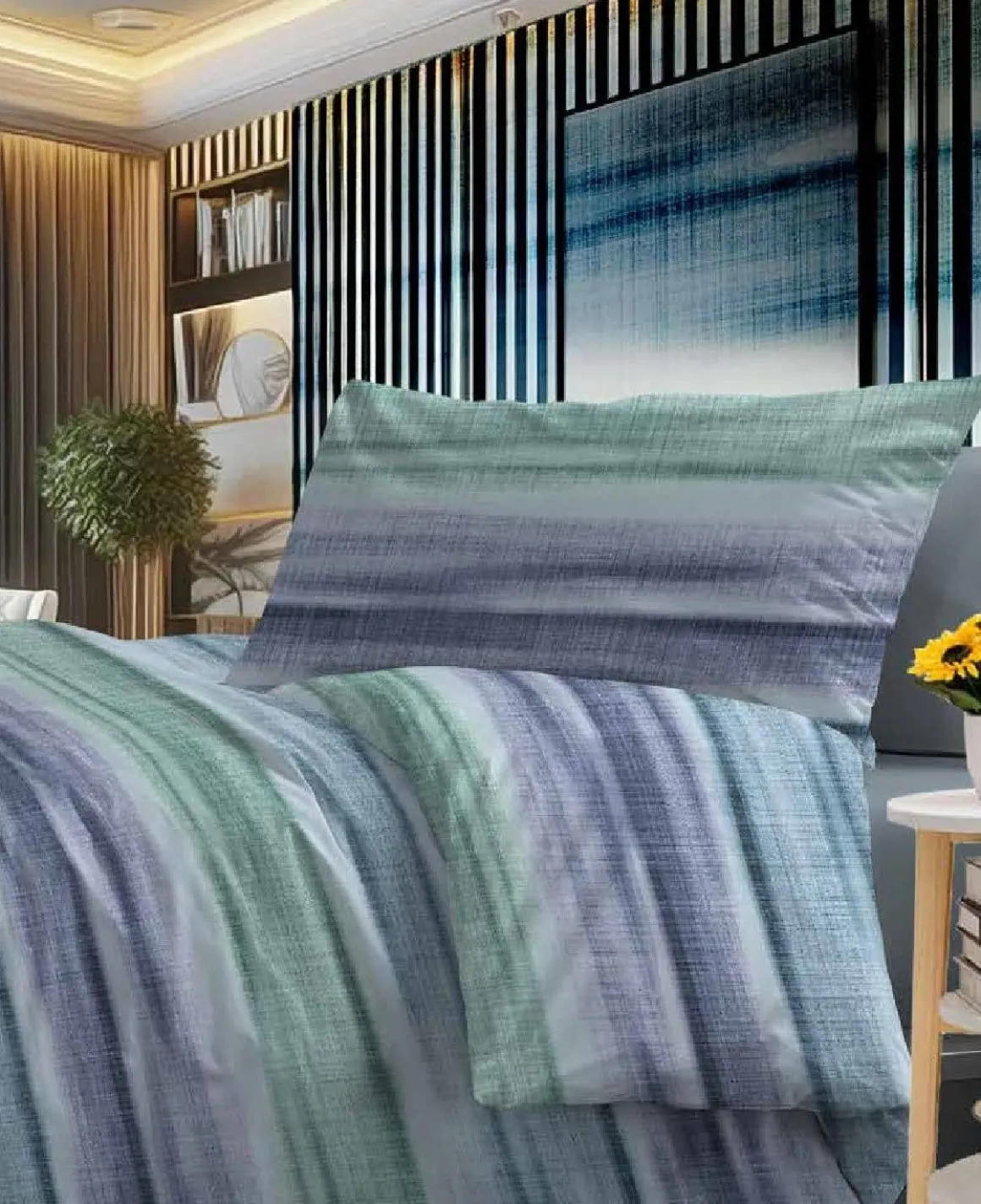 COMPLETO LETTO MATRIMONIALE IN COTONE NOVA BLU: vendita online COMPLETO LETTO MATRIMONIALE IN COTONE NOVA BLU in offerta