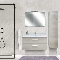 COMPOSIZIONE BAGNO MOD. ANGELA COLORE QUERCIA BIANCA