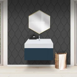 COMPOSIZIONE BAGNO MOD. B-GO LACCATO BLU OPACO