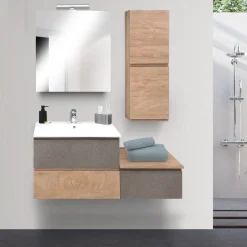 COMPOSIZIONE BAGNO MOD. B-GO IN NOBILITATO KIKI E HIRO