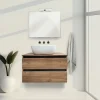 COMPOSIZIONE BAGNO MOD. CUBE NOCE E GRAFITE