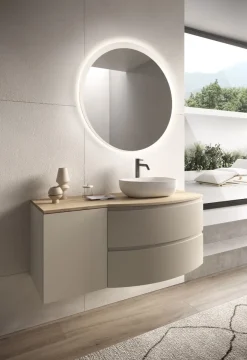 COMPOSIZIONE BAGNO MOD. SFERA TORTORA OPACO