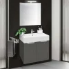 COMPOSIZIONE BAGNO MODERNO IN NOBILITATO REFLEX CARBON