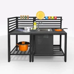 COMPOSIZIONE CUCINA DA ESTERNO ANTRACITE