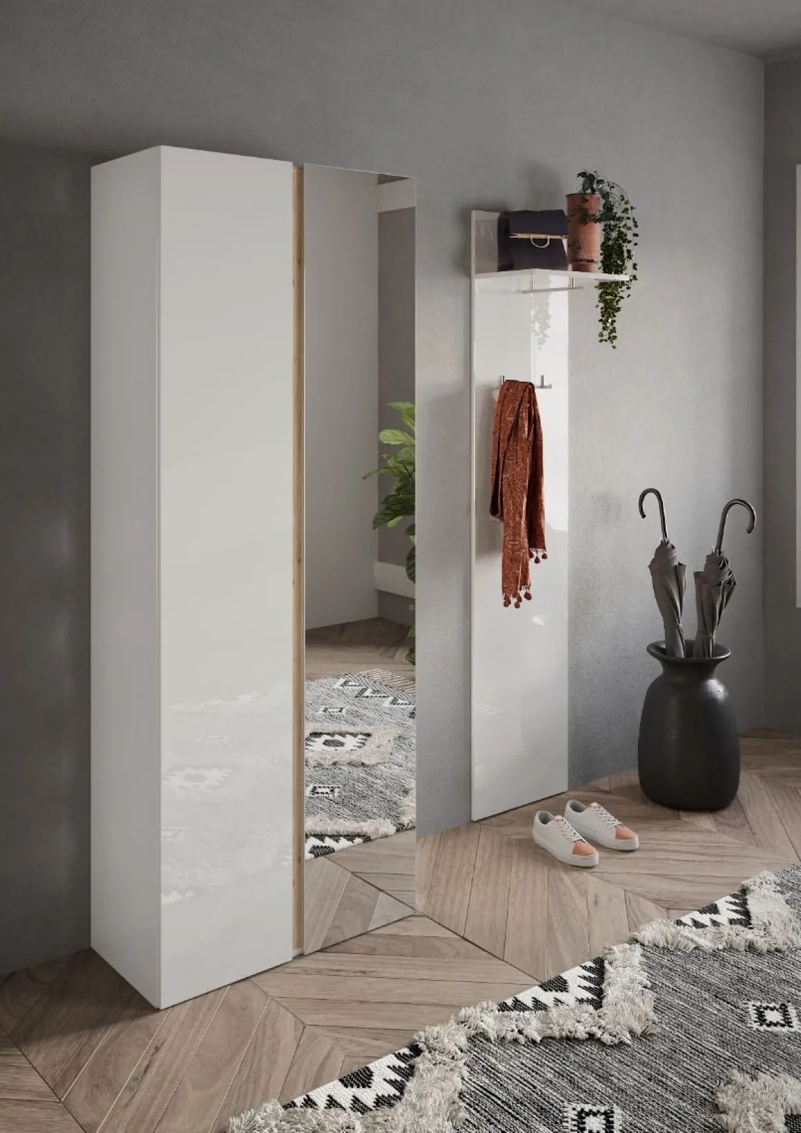 COMPOSIZIONE INGRESSO FRAME BIANCO LUCIDO E CADIZ a prezzi bassi