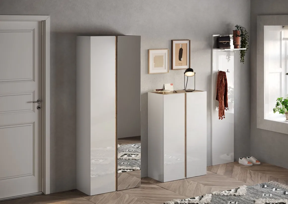COMPOSIZIONE INGRESSO FRAME BIANCO LUCIDO E CADIZ in offerta
