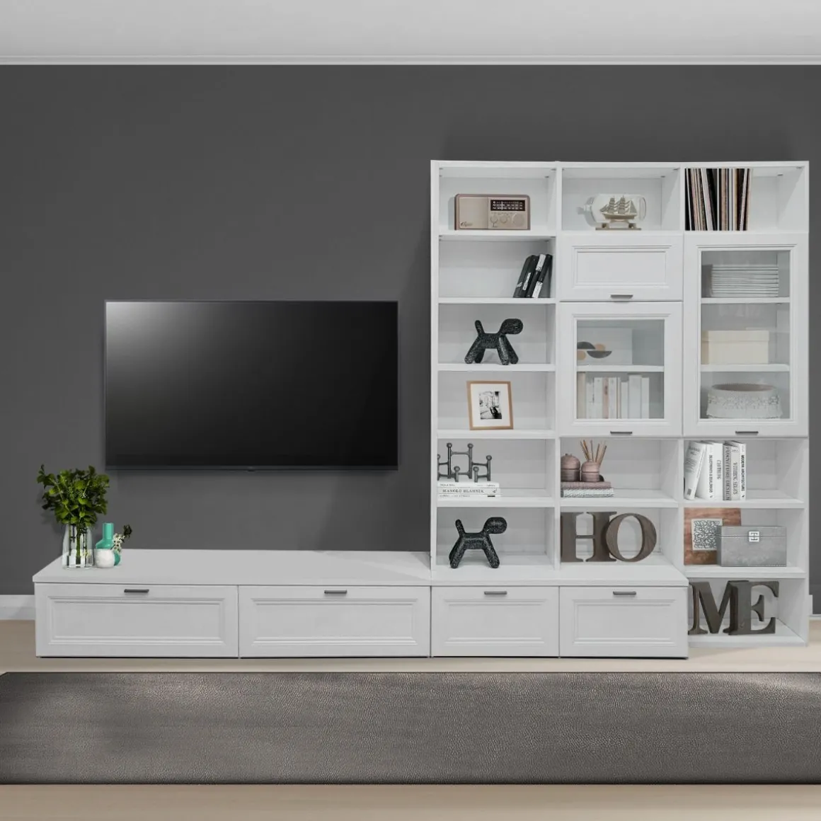 COMPOSIZIONE MOD. FOSTER BIANCO FRASSINATO