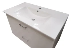 Composizione Bagno Sospesa in Bianco lucido: Bagno sospeso con cassettoni in offerta