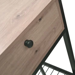 CONSOLLE CM 140 ROVERE NODATO E METALLO NERO : vendita online CONSOLLE CM 140 ROVERE NODATO E METALLO NERO in offerta