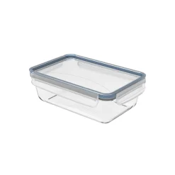CONTENITORE CON COPERCHIO CLICK AND LOCK IN VETRO 24X16.5 H. 7.8CM 1.3LT