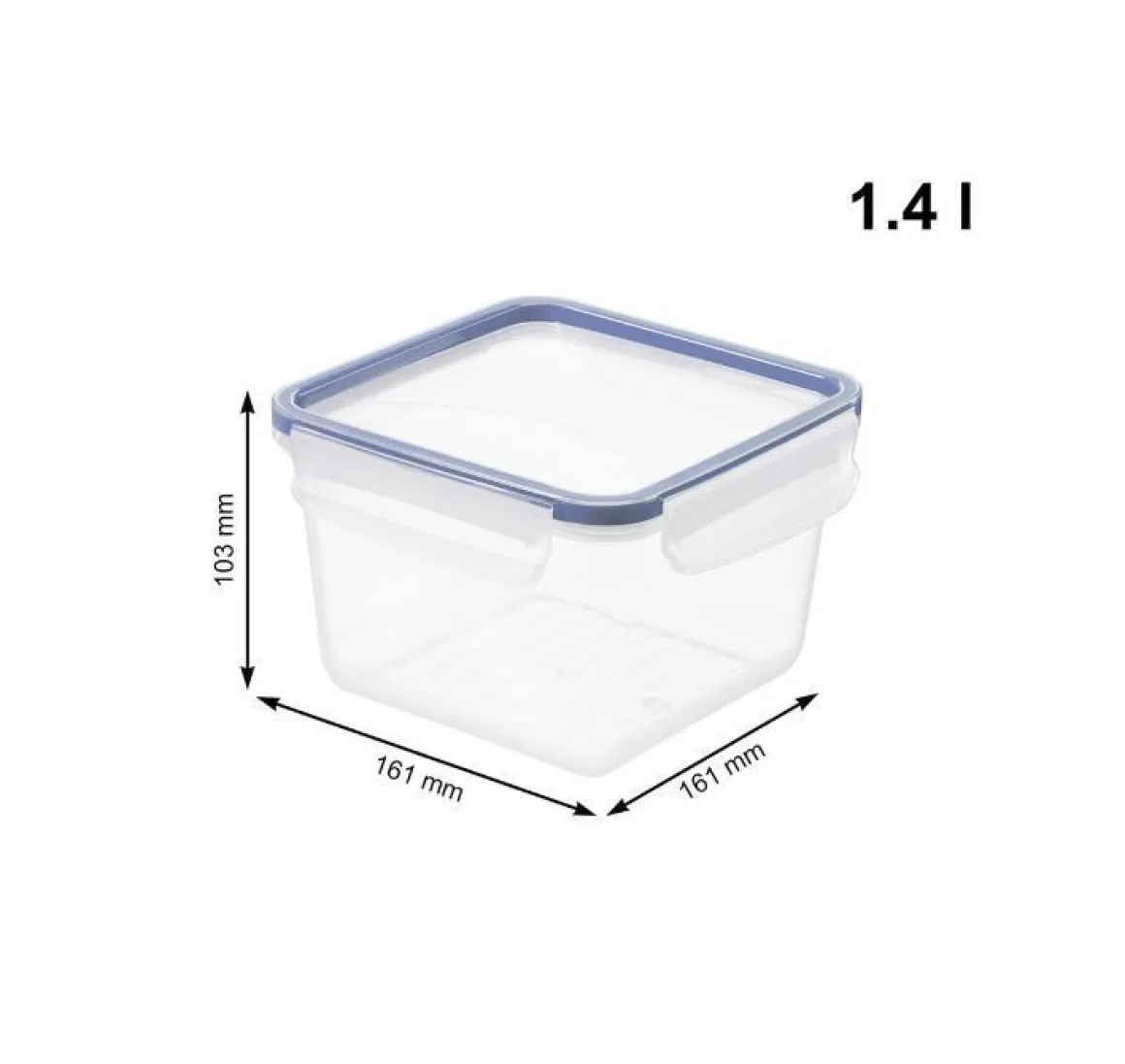 CONTENITORE ERMETICO LINEA CLICK AND LOCK 16.1X16.1X10.3CM 1.4LT