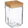 CONTENITORE IN VETRO CON COPERCHIO IN LEGNO 1.7LT
