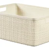 CONTENITORE JUTE MEDIUM BASKET 12LT IN PLASTICA 36X28X15CM WHITE RECYCLED: vendita online CONTENITORE JUTE MEDIUM BASKET 12LT IN PLASTICA 36X28X15CM WHITE RECYCLED in offerta