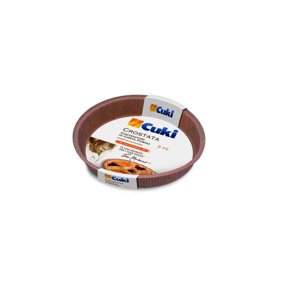 CONTENITORE PER CROSTATA IN CARTA FORNO ANTIDERENTE 20.6X2.8CM