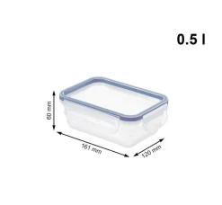 CONTENITORE PER FRIGO LINEA CLICK AND LOCK IN PLASTICA 16.1X12X6CM 0.5LT