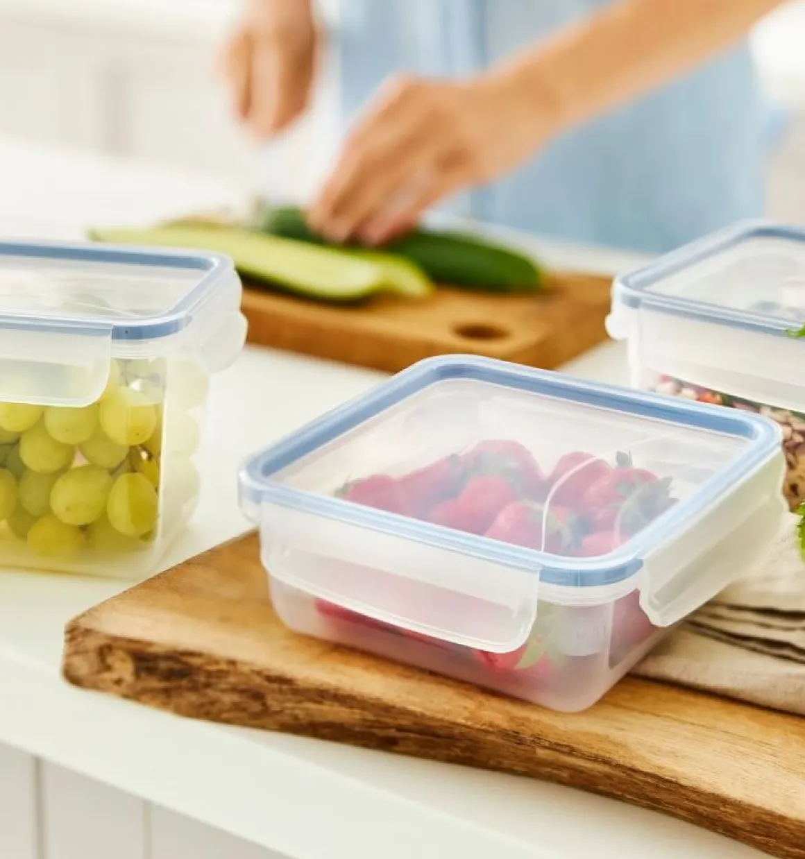 CONTENITORE PER FRIGO LINEA CLICK AND LOCK IN PLASTICA 16.1X16.1X6.1CM 0.8LT