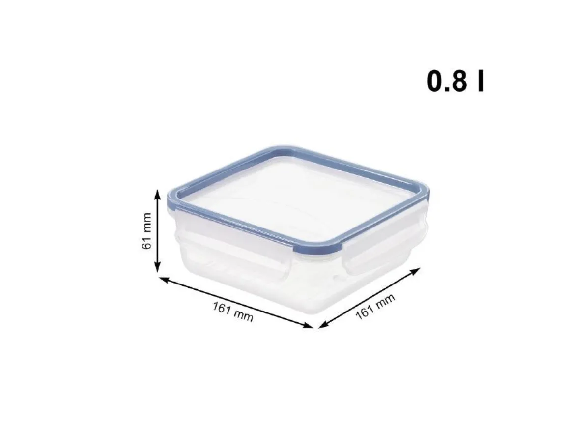 CONTENITORE PER FRIGO LINEA CLICK AND LOCK IN PLASTICA 16.1X16.1X6.1CM 0.8LT