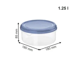CONTENITORE PER FRIGO LINEA RONDO IN PLASTICA 18X8.5CM 1.25LT