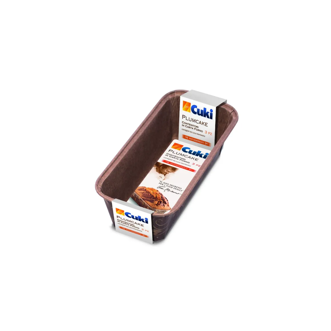 CONTENITORE PER PLUMCAKE IN CARTA FORNO ANTIDERENTE 23.3X10.7X6CM