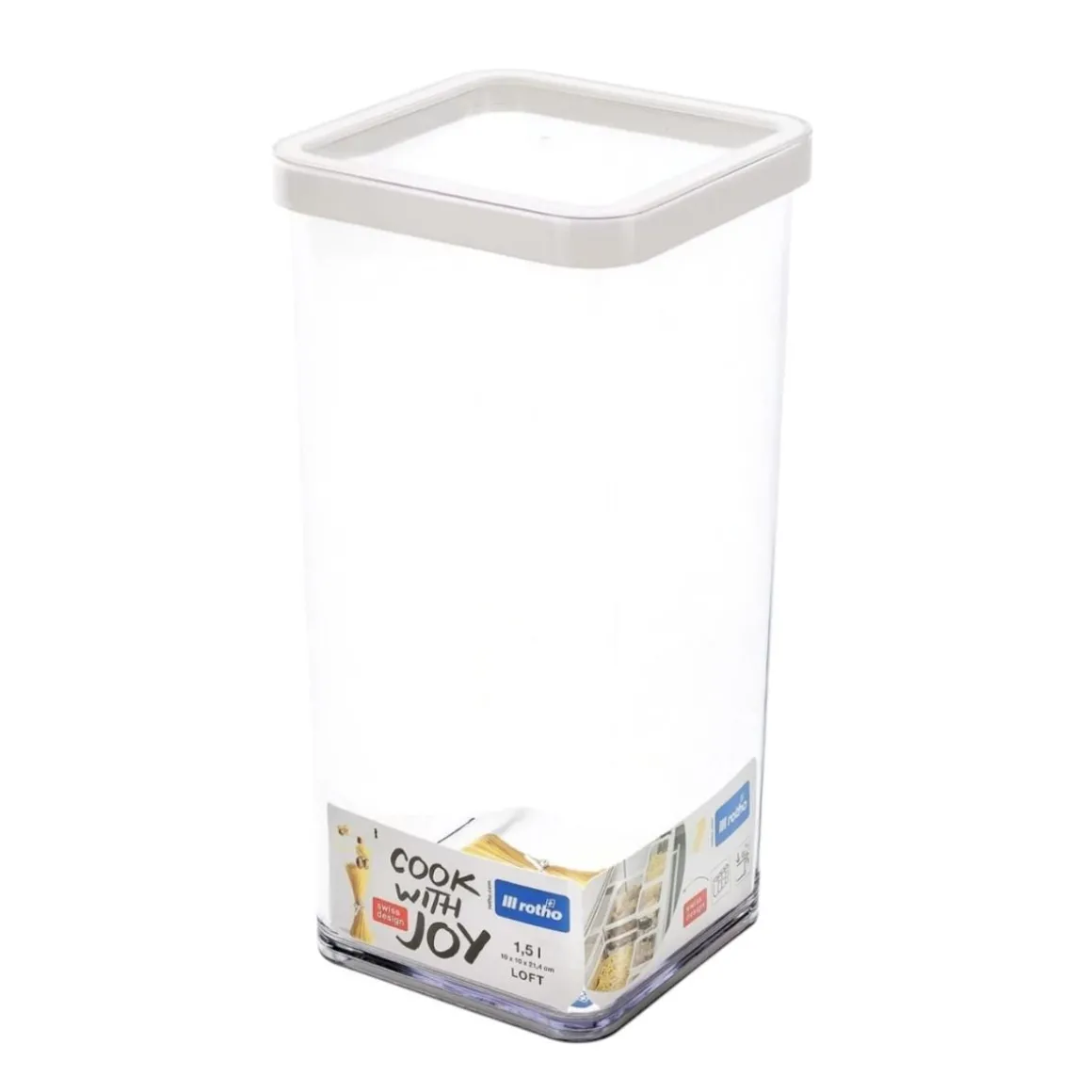 CONTENITORE PREMIUM LINEA LOFT IN PLASTICA 10X10X21.4CM 1.5LT