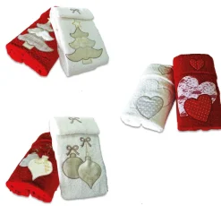 COPPIA SPUGNA 2PZ RICAMO NATALE FONDO ROSSO: vendita online COPPIA SPUGNA 2PZ RICAMO NATALE FONDO ROSSO in offerta