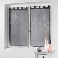 COPPIA TENDE FILIANE CON PASSANTI IN POLIESTERE 90X160CM ANTRACITE: vendita online COPPIA TENDE FILIANE CON PASSANTI IN POLIESTERE 90X160CM ANTRACITE in offerta