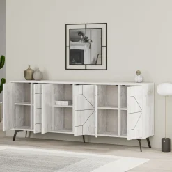 CREDENZA MOD. DUNE ANCIENT WHITE