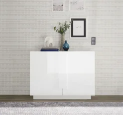 CREDENZA 2 ANTE JUPITER BIANCO LUCIDO in vendita online
