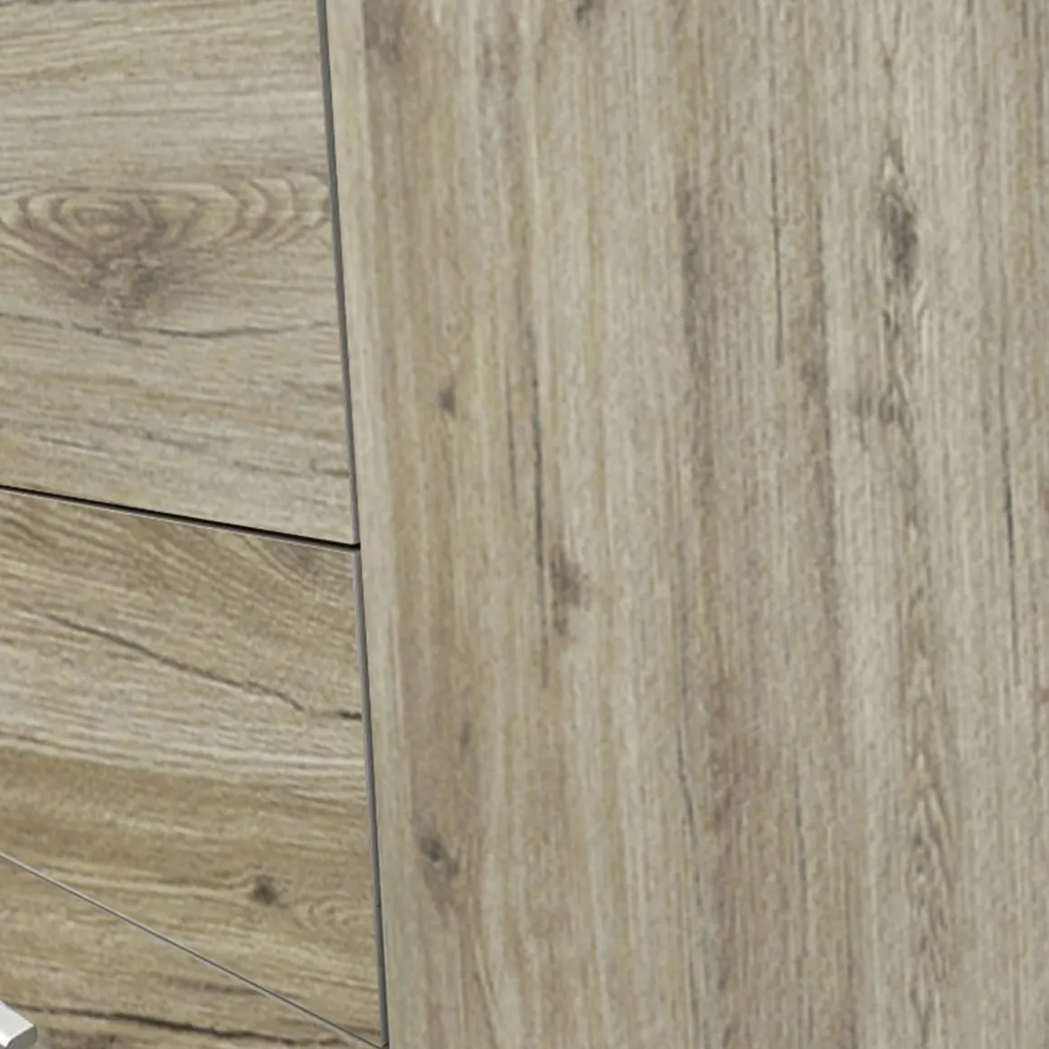 CREDENZA BIANCO E ROVERE RUSTICO