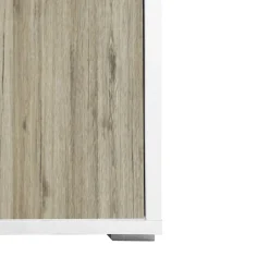 CREDENZA BIANCO E ROVERE RUSTICO