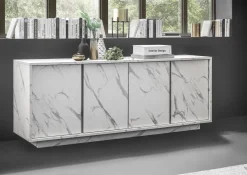 CREDENZA CARRARA EFFETTO MARMO BIANCO: vendita online CREDENZA CARRARA EFFETTO MARMO BIANCO in offerta