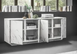 CREDENZA CARRARA EFFETTO MARMO NERO: vendita online CREDENZA CARRARA EFFETTO MARMO NERO in offerta