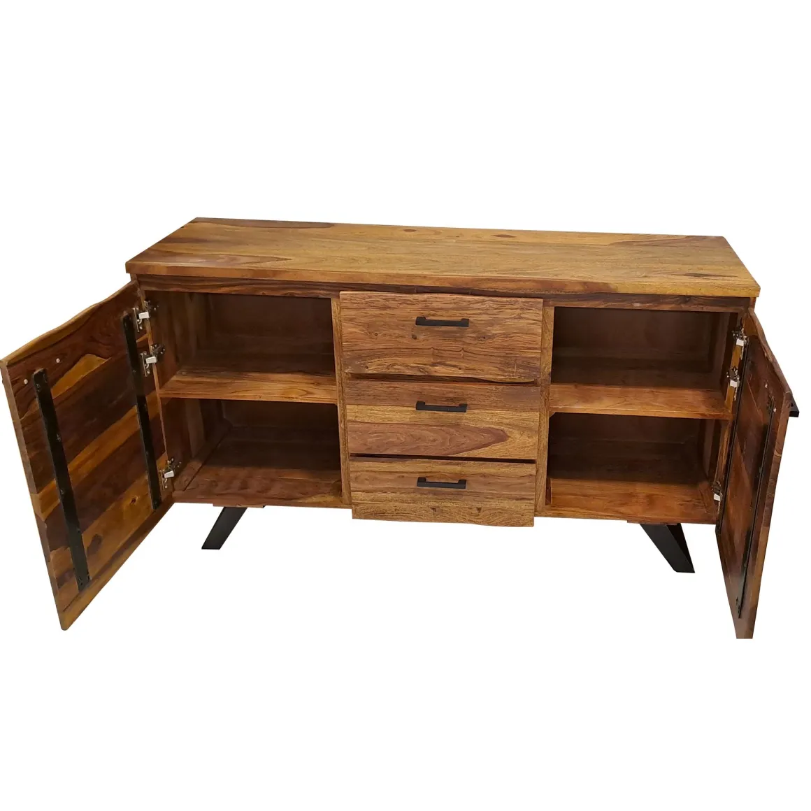 CREDENZA CM 145X45 H.80 IN LEGNO SHEESHAM : vendita online CREDENZA CM 145X45 H.80 IN LEGNO SHEESHAM in offerta