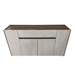 CREDENZA CRETA NOCE EASTWOOD CON FRONTALI EFFETTO SPATOLATO BIANCO: vendita online CREDENZA CRETA NOCE EASTWOOD CON FRONTALI EFFETTO SPATOLATO BIANCO in offerta