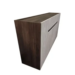 CREDENZA CRETA NOCE EASTWOOD CON FRONTALI EFFETTO SPATOLATO BIANCO: vendita online CREDENZA CRETA NOCE EASTWOOD CON FRONTALI EFFETTO SPATOLATO BIANCO in offerta