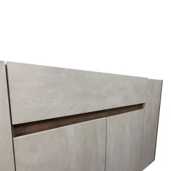 CREDENZA CRETA NOCE EASTWOOD CON FRONTALI EFFETTO SPATOLATO BIANCO: vendita online CREDENZA CRETA NOCE EASTWOOD CON FRONTALI EFFETTO SPATOLATO BIANCO in offerta
