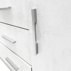 CREDENZA DUE ANTE E QUATTRO CASSETTI
