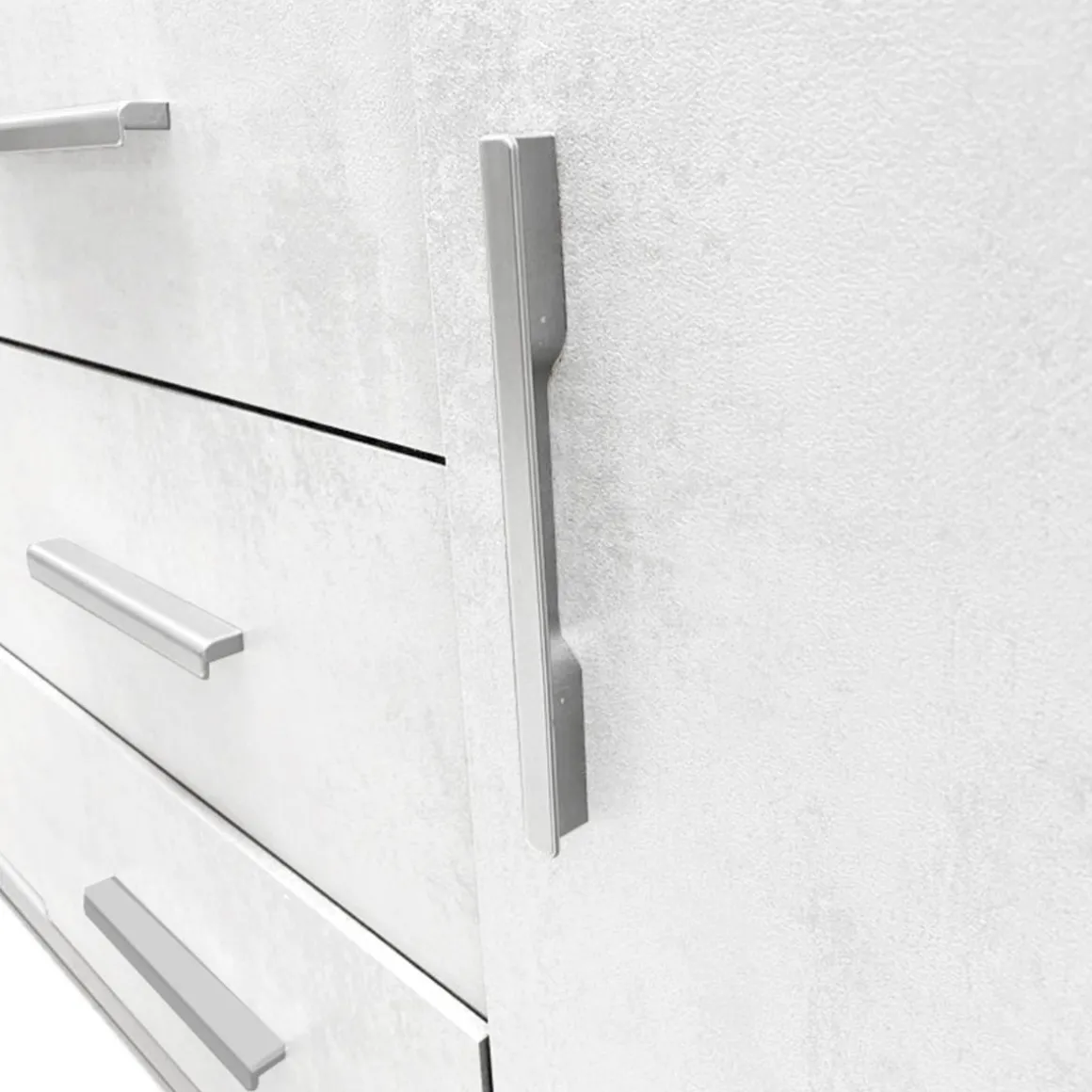 CREDENZA DUE ANTE E QUATTRO CASSETTI