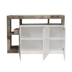 CREDENZA HAMBURG 3 ANTE BIANCO LUCIDO E PERO: vendita online CREDENZA HAMBURG 3 ANTE BIANCO LUCIDO E PERO in offerta