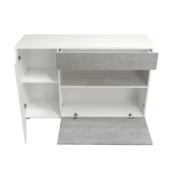 CREDENZA JOHNNY BIANCO E CEMENTO: vendita online CREDENZA JOHNNY BIANCO E CEMENTO in offerta