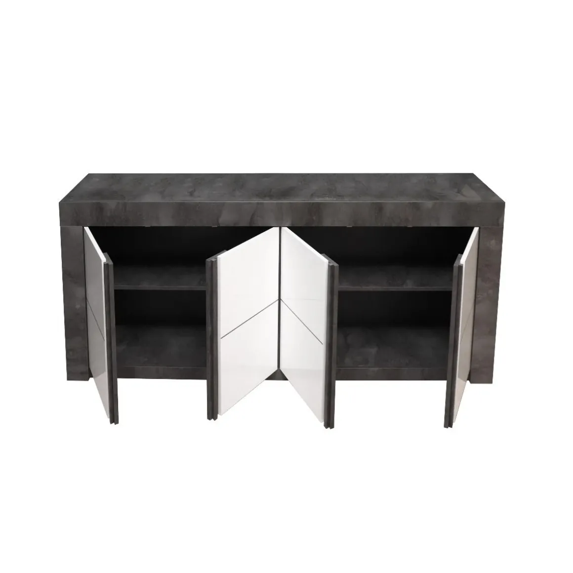 CREDENZA MOD.CAPRI OSSIDO E BIANCO LUCIDO: vendita online CREDENZA MOD.CAPRI OSSIDO E BIANCO LUCIDO in offerta