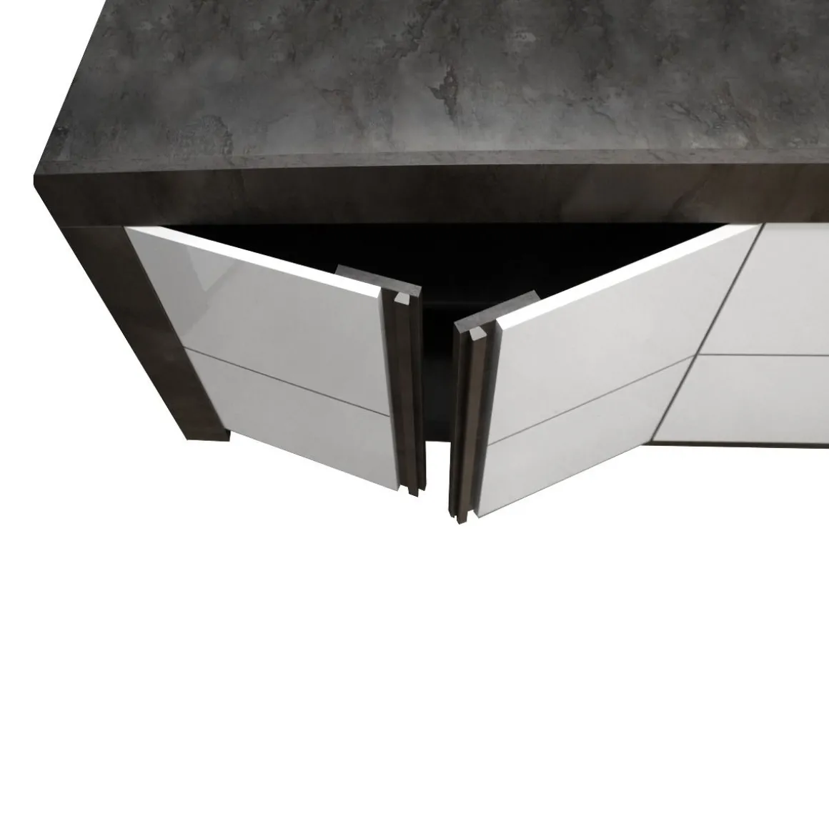 CREDENZA MOD.CAPRI OSSIDO E BIANCO LUCIDO: vendita online CREDENZA MOD.CAPRI OSSIDO E BIANCO LUCIDO in offerta