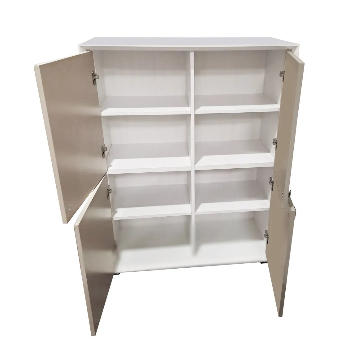CREDENZA MOD. GIORNO PER GIORNO CM 105.6X45 H. 135.6 NUVOLA FRASSINO E FANGO LISCIO in vendita online