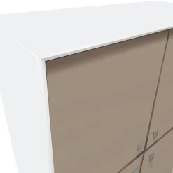 CREDENZA MOD. GIORNO PER GIORNO CM 105.6X45 H. 135.6 NUVOLA FRASSINO E FANGO LISCIO in vendita online