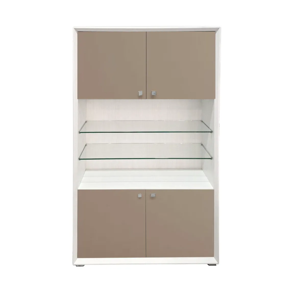 CREDENZA MOD. GIORNO PER GIORNO CM 105.6X45 H.167.6 NUVOLA FRASSINO E FANGO LISCIO in vendita online